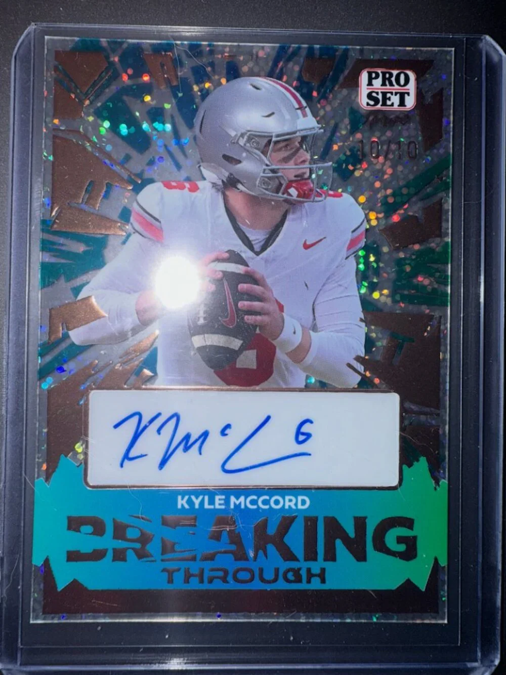 Kyle McCord Auto BT-KM1 | Leaf Pure Pro Set Breaking Through Sparkle
